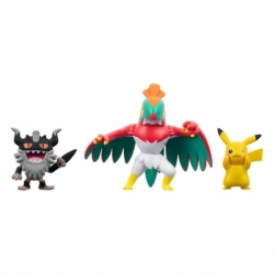 Pokémon Battle Figure Set 3-Pack Pikachu 8, Perrserker, Hawlucha 5 cm