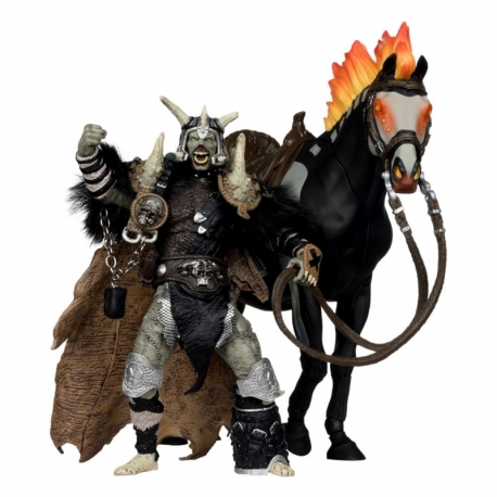 Spawn Action Figure Bloodaxe with Horse (Spawn: The Dark Ages) (McFarlane Toys 30th Anniversary) (Gold Label) 18 cm