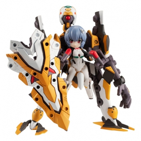 Evangelion Figuras Desktop Army Ayanami Rei & Evangelion No. 0 (Kai) 15 cm
