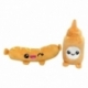 Pakc de 2 peluches Yummis Together Sausage & Mustard in Take Away Bag 21 cm