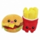 Pakc de 2 peluches Yummis Together Burger & Fries in Take Away Bag 21 cm