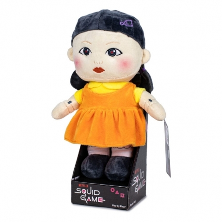 El juego del calamar Peluche Doll en una caja de cartón 28 cm