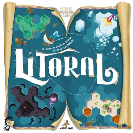 Juego de mesa flip and write Litoral de Maldito Games