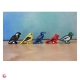 WINGSPAN - Wooden Bird-shaped Player Tokens and Set de pegatinas