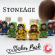Stoneage sticker set