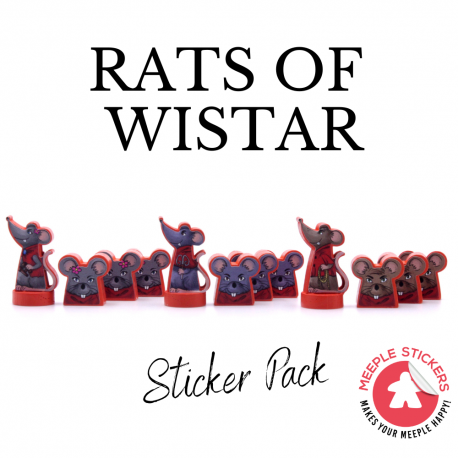 Rats of Wistar sticker set
