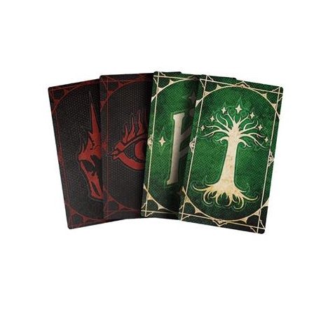 High-quality card sleeves for the Lord of the Rings: The Confrontation board game by Ghost Galaxy