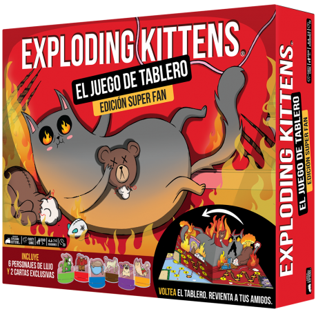 Exploding Kittens: The Board Game Super Fan Edition Exploding Kittens (Spanish)