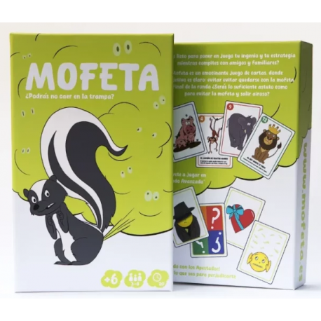 Skunk family card game from Mofeta publishing house