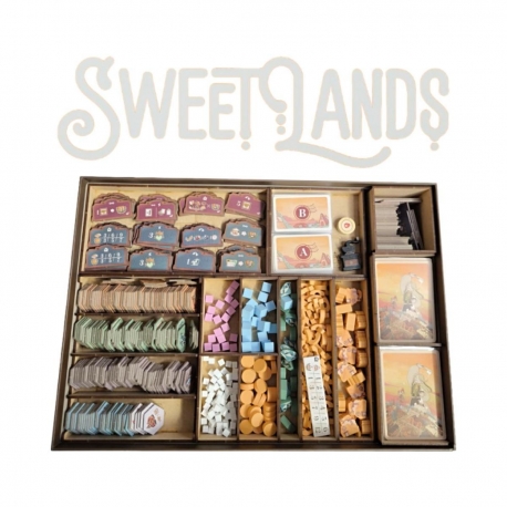 Insert compatible with SWEET LANDS board game by Without Mess
