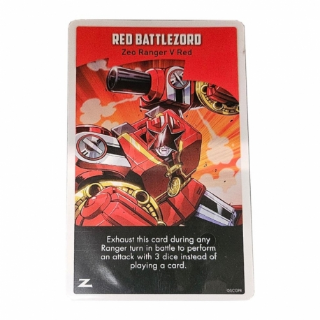 Power Rangers HotG Red Battlezord Promo card (Inglés)