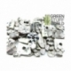 Set of small silver disc beads, 85 gr.