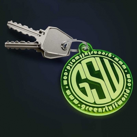 Keychain - ROUND GREEN
