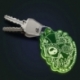 Keychain - GREEN SKULL