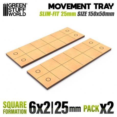 DM Movement Trays - Slimfit Square 150x50mm