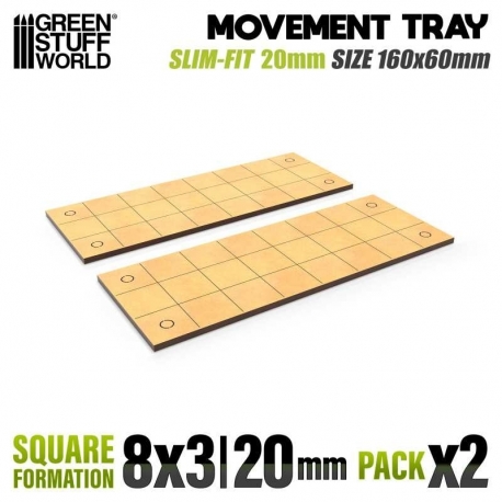 Bandejas de Movimiento DM - Slimfit Cuadradas 160x60mm