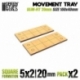 DM Movement Trays - Slimfit Square 100x40mm