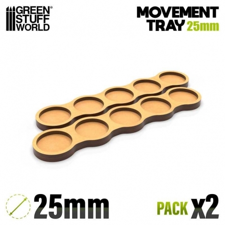 DM Movement Trays - Skirmish AOS 25mm 5x1