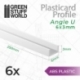 Perfil Plasticard perfil-U - 6x3mm