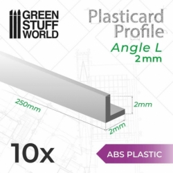 Perfil Plasticard ANGULO-L 2 mm