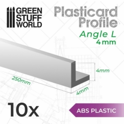 Plasticard Profile ANGULO-L 4mm