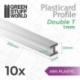 Plasticard Double-T profile 1 mm