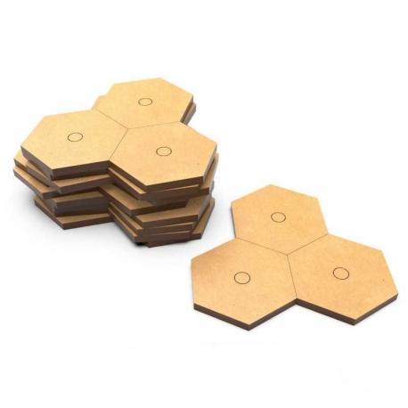 Bases Hexagonales Triples 32mm - Tipo 2