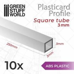 Perfil Plasticard TUBO CUADRADO 3 mm