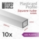 Plasticard Profile SQUARE TUBE 4mm