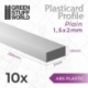 Perfil Plasticard BARRA RECTANGULAR 1.5x2 mm