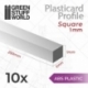 Perfil Plasticard BARRA CUADRADA 1mm