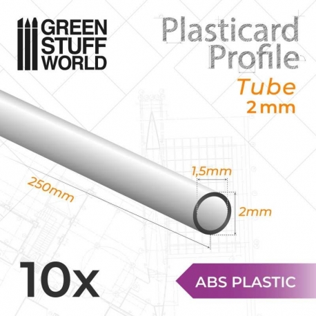 Plasticard Profile TUBE 2 mm