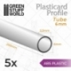 Plasticard Profile TUBE 6mm