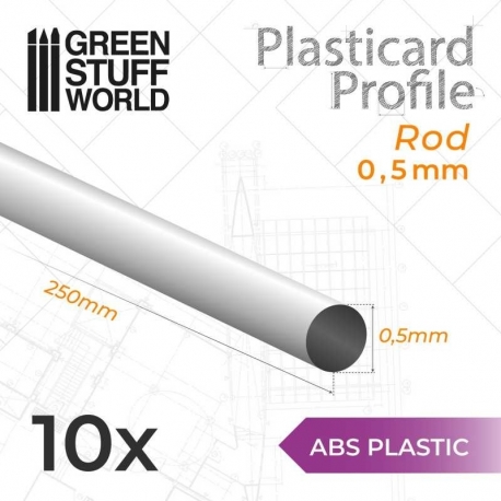 Perfil Plasticard BARRA 0'5mm