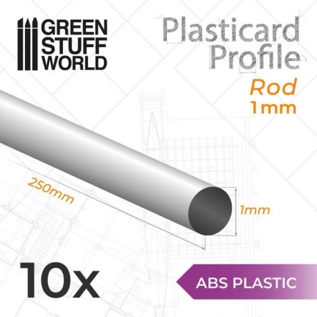Plasticard Profile BAR 1mm