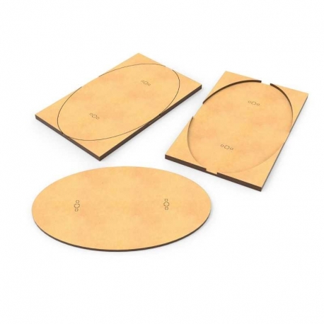 DM base adapter - Oval 170x105mm to Rectangular
