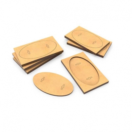 Adaptador peana DM - Ovalado 90x52mm a Rectangular 100x60mm