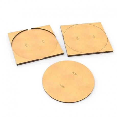 DM base adapter - Round 130mm to Square