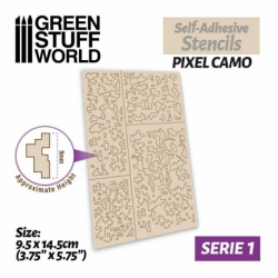 Self-adhesive stencils - Pixel camouflage