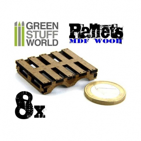8x laser-cut pallets
