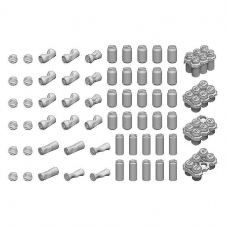 Soft Drink Cans in Resin 1:48