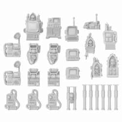Computer terminals with skulls 1:48