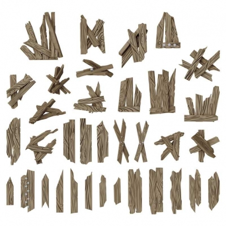 Broken wooden planks 1:48–1:35