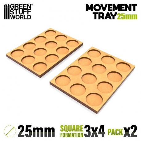 DM 25mm 3x4 Movement Trays - Row Harness