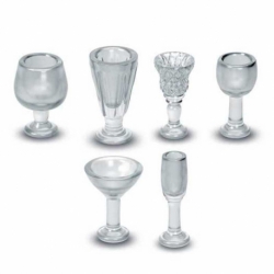 Vasos de cristal - Copas pequeñas 1:48-1:35