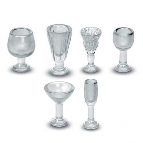 Vasos de cristal - Copas pequeñas 1:48-1:35