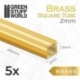 2mm Brass Square Tubes
