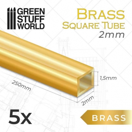 2mm Brass Square Tubes