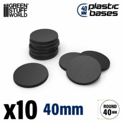 Peanas de Plástico - Redondas 40 mm NEGRO
