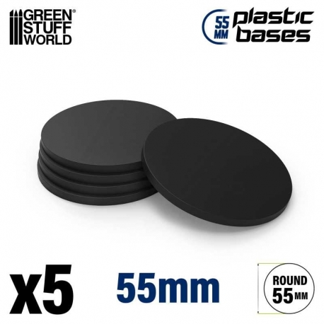 Peanas de Plástico - Redondas 55mm NEGRO